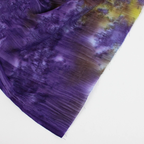 Purple Green and Blue Tie-Dye Fabric 2.5 yd x 38" W