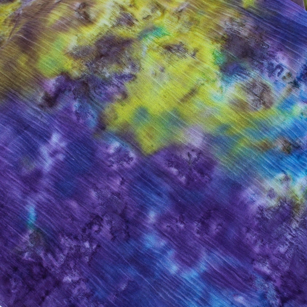 Purple Green and Blue Tie-Dye Fabric 2.5 yd x 38" W