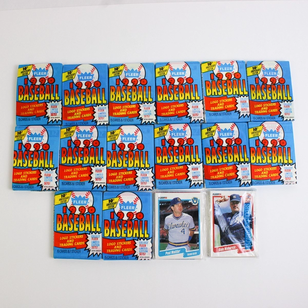 Lot of 16 1990 Fleer Baseball Trading Cards Sealed