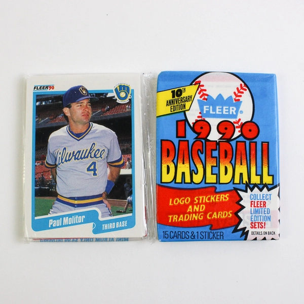 Lot of 16 1990 Fleer Baseball Trading Cards Sealed