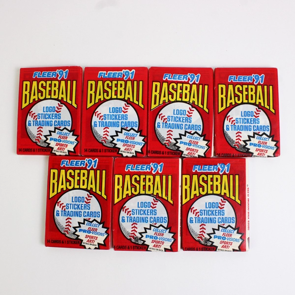 Lot of 8 1990 Fleer Baseball Trading Card Packs Sealed