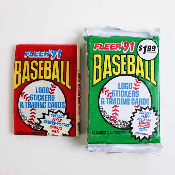 Lot of 8 1990 Fleer Baseball Trading Card Packs Sealed