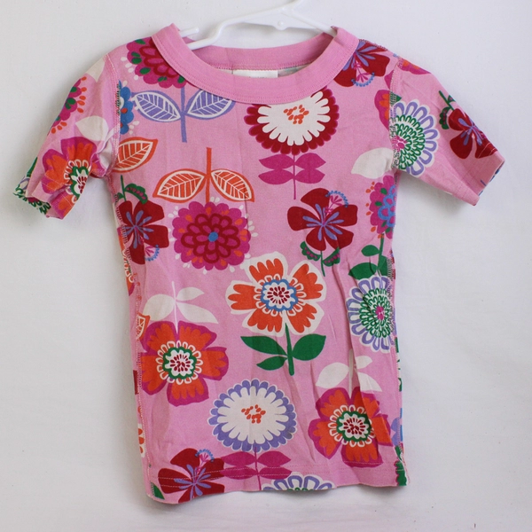 Hanna Andersson Child US 4 Floral 100% Cotton Top and Short Set