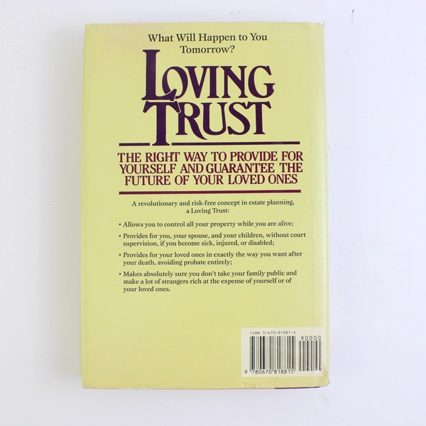 Loving Trust by Robert A Esperti Renno L Peterson 1988 HC DJ 1st Edition Signed