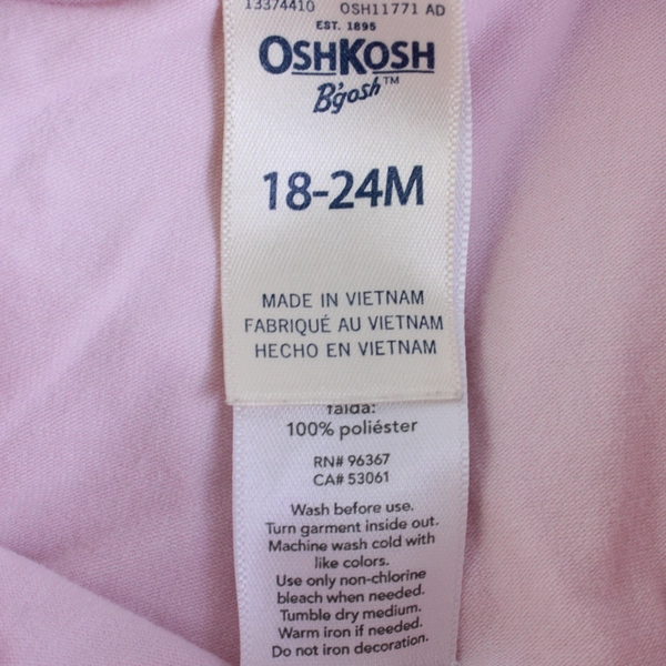 OshKosh Kid's 18-24M Pink Tulle Skirt with Attached Leggings