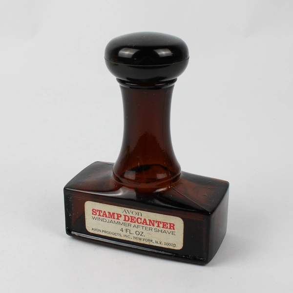 Vintage Avon Stamp Decanter Windjammer After Shave (Empty Bottle, 4 Oz)