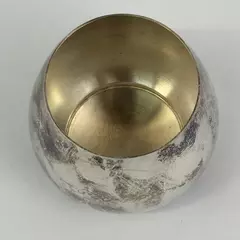 Vintage Oneida Silver Plate Stemless Roly Poly Style Wine Cup Glass Monogrammed