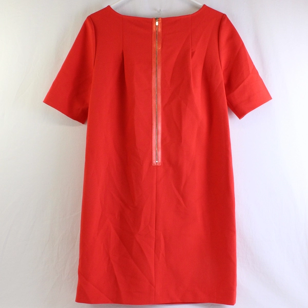 Ann Taylor Women's 6 Red Mid-Length Dress with Short Sleeves