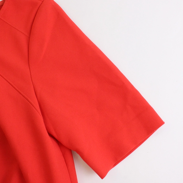 Ann Taylor Women's 6 Red Mid-Length Dress with Short Sleeves