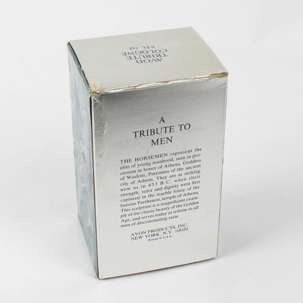 Vintage Avon The Horsemen Decanter Tribute Cologne (Full Bottle, 6 Oz)
