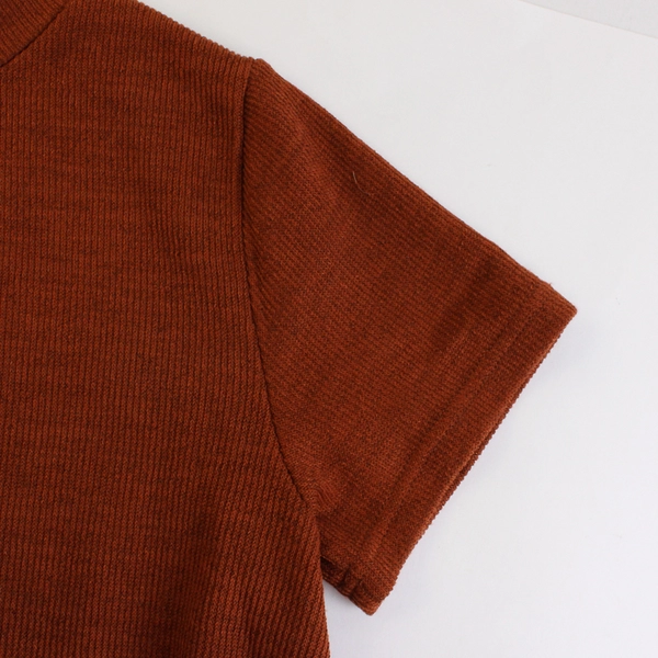 She + Sky Women's Brown Knit Mid-Length Dress Size M