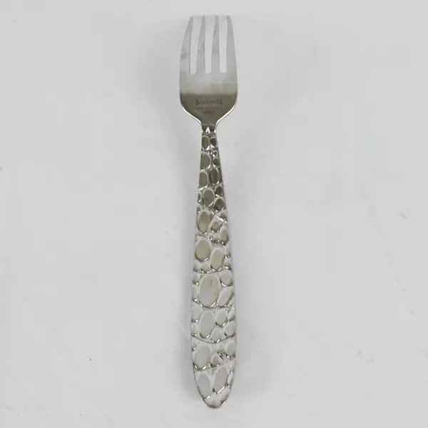 Lot of 5 Fortunoff Stainless Steel 18/8 Pebbled Dinner Fork