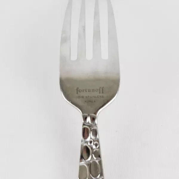 Lot of 5 Fortunoff Stainless Steel 18/8 Pebbled Dinner Fork