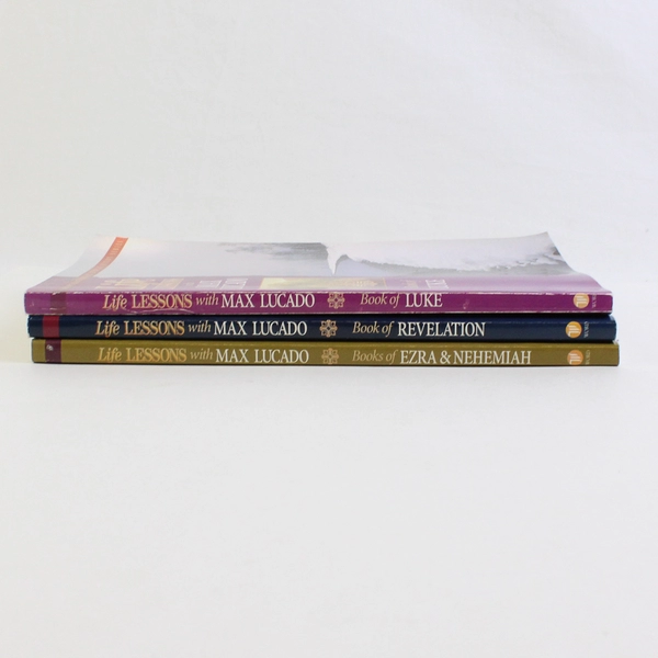 Lot of 3 Life Lessons With Max Lucado Revelation Luke Ezra & Nehemiah PB