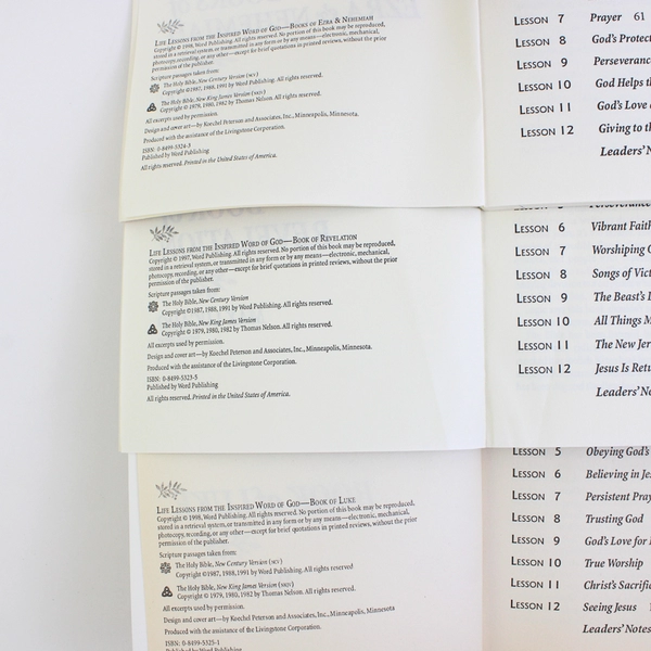 Lot of 3 Life Lessons With Max Lucado Revelation Luke Ezra & Nehemiah PB