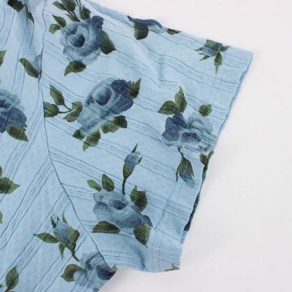 Only Necessities Women's 5X Blue Floral Shirt 