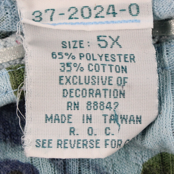 Only Necessities Women's 5X Blue Floral Shirt 