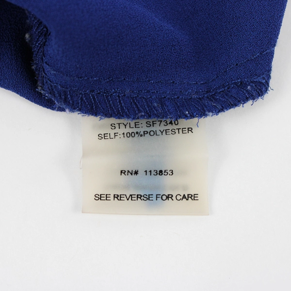 41 Hawthorn Women's L Blue Semi-Sheer V-neck Blouse