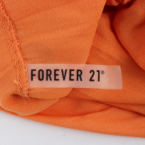 Forever 21 Women's M Orange Tie Back Dress
