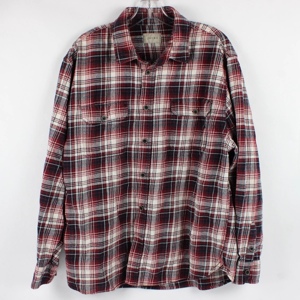 Jachs Men's 2XL Red Flannel 100% Cotton
