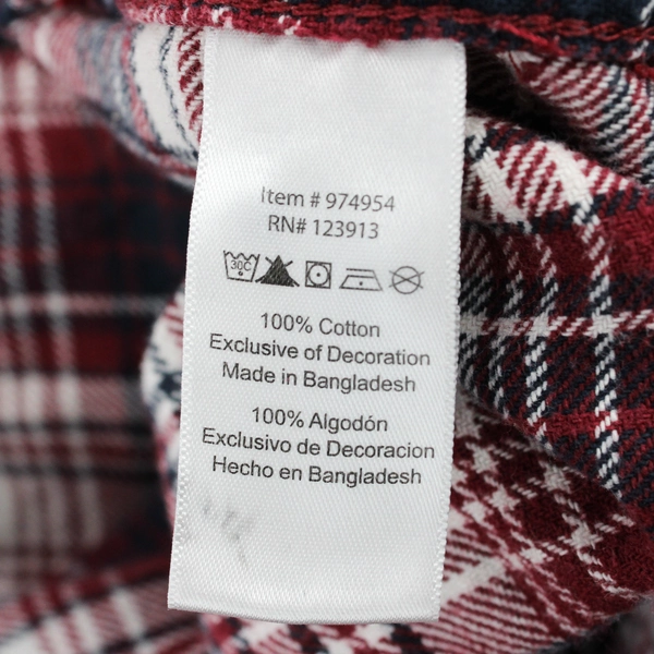 Jachs Men's 2XL Red Flannel 100% Cotton