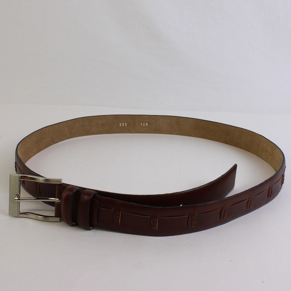 Nobel Brown Faux Leather Belt Men's Size 125