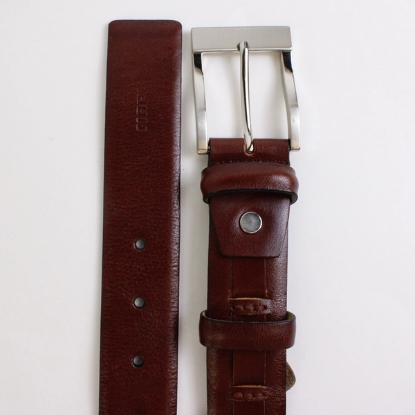 Nobel Brown Faux Leather Belt Men's Size 125