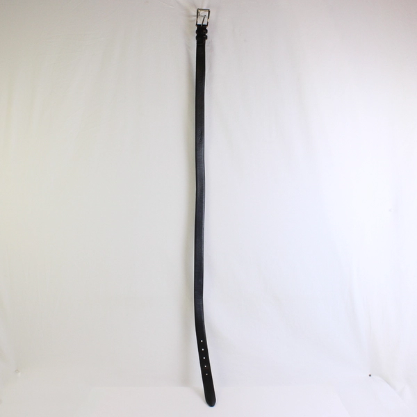 Bill Lavin Black Leather Belt Men's Size 40 Silver-Tone Buckle