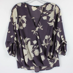 West Kei Women's Size Small Lavender Floral Blouse