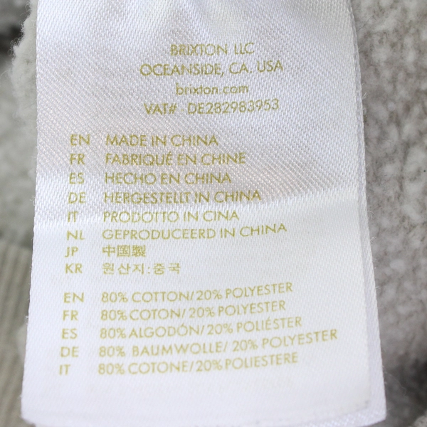 Brixton Beige Floral Print Pullover Hoodie Women's Small