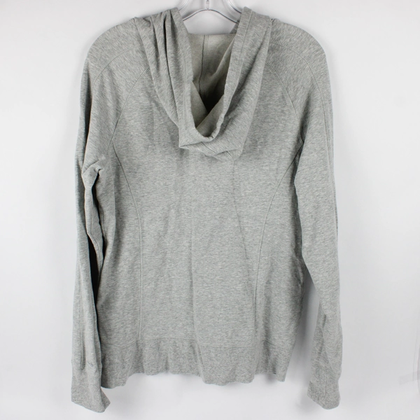 Champion Women's Hoodie Full Zip Sweatshirt Long Sleeve Light Gray Large