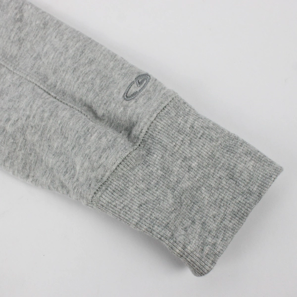 Champion Women's Hoodie Full Zip Sweatshirt Long Sleeve Light Gray Large