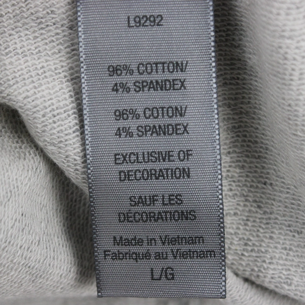 Champion Women's Hoodie Full Zip Sweatshirt Long Sleeve Light Gray Large