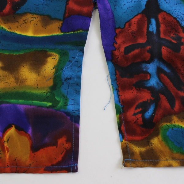 Notations Multicolor Abstract Floral Print Short-Sleeve Blouse Women's Size 24W