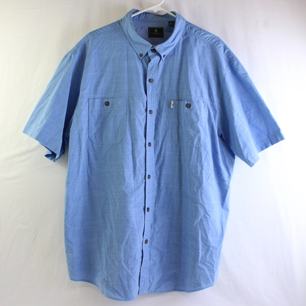 G.H. Bass & Co. Blue Short-Sleeve Button-Down Men's 2XL