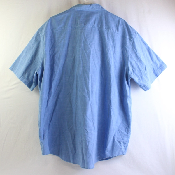 G.H. Bass & Co. Blue Short-Sleeve Button-Down Men's 2XL