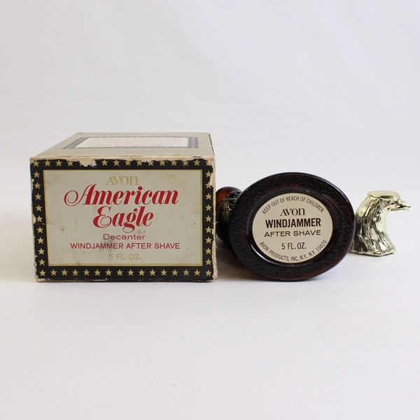 Vintage Avon American Eagle Decanter Windjammer After Shave (Empty Bottle, 5 Oz)