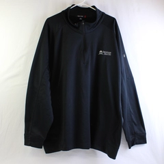Jennings McCall Embroidered Black 1/4-Zip Mock Neck Track Jacket Men's 3XL