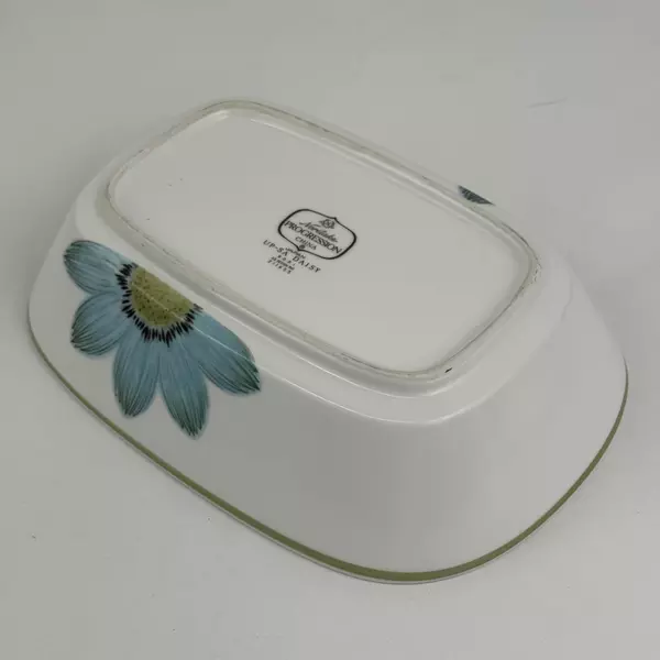 Noritake UP-SA Daisy 9.75" Oval Vegetable Bowl Blue Daisies