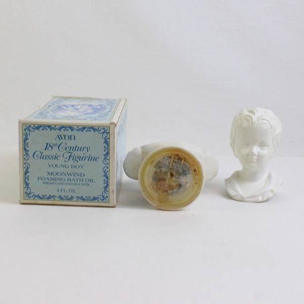 Vintage Avon Young Boy Decanter Moonwind Foaming Bath Oil (Empty Bottle, 4 Oz)