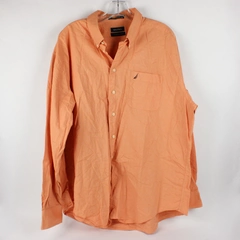 Nautica Vintage Oxford Orange Button-Down Shirt Men's Size 36/37