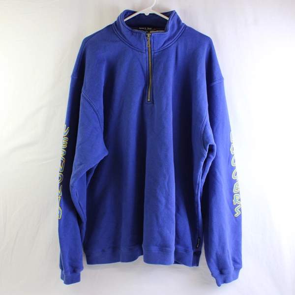 Vernonia High School Loggers Oregon 1/4-Zip Blue Sweatshirt Men's 2XL