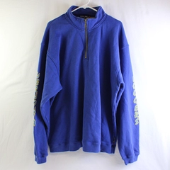 Vernonia High School Loggers Oregon 1/4-Zip Blue Sweatshirt Men's 2XL