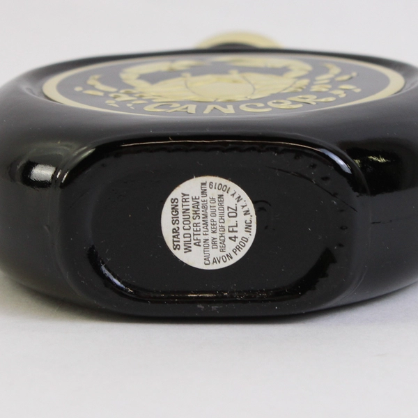 Vtg Avon Star Signs Cancer Decanter Wild Country After Shave (Full Bottle, 4 Oz)