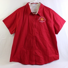 Port Authority Masonic College 2014 Red Short-Sleeve Button-Up Women's 3XL