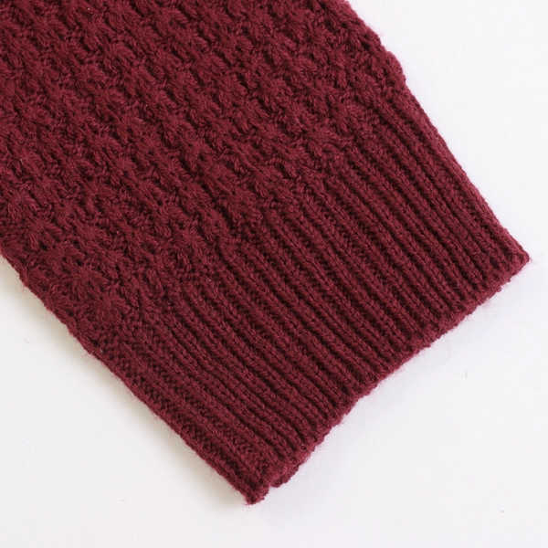 Faded Glory Burgundy Knit Sweater Fake Collared Shirt Women's 2XL 20