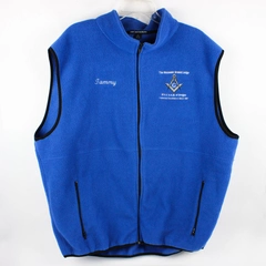Port Authority Masonic Grand Lodge Blue Fleece Zip-Up Vest Women's 3XL