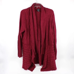 Faded Glory Dark Magenta Knit Cardigan Women's Size 1X 16W