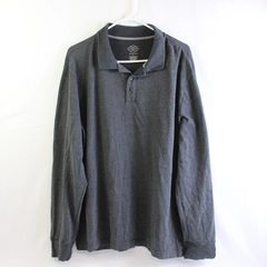 St. John's Bay Legacy Polo Long Sleeve Shirt Men's Size XL Charcoal Gray