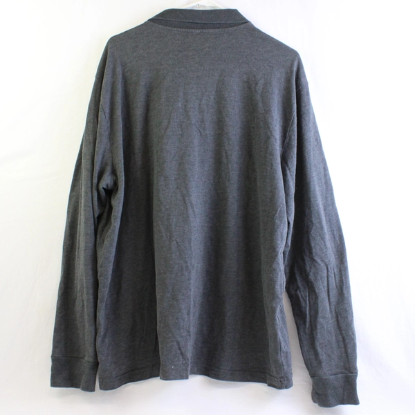 St. John's Bay Legacy Polo Long Sleeve Shirt Men's Size XL Charcoal Gray